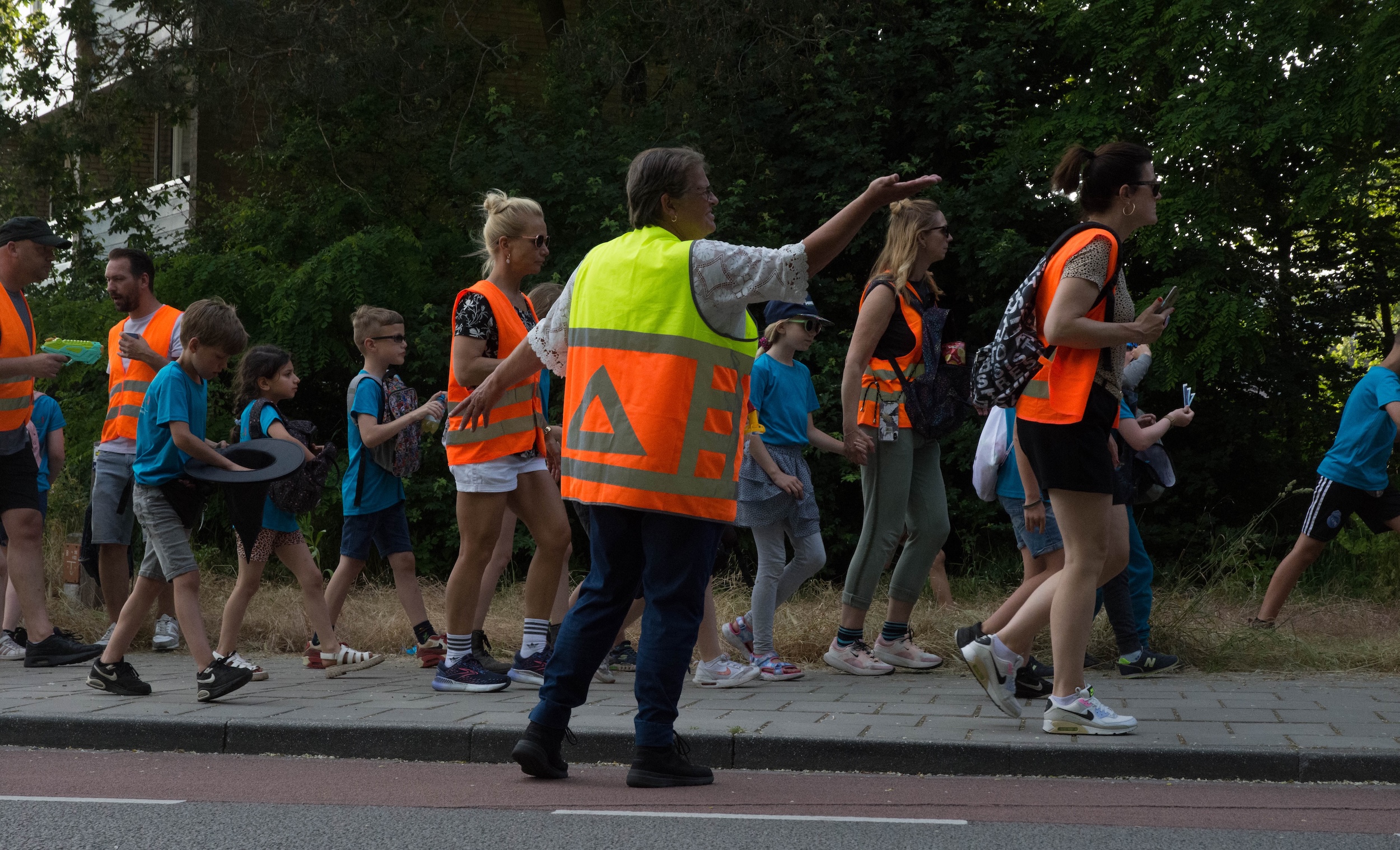 Vrijwilligers in actie bij de Avond4daagse